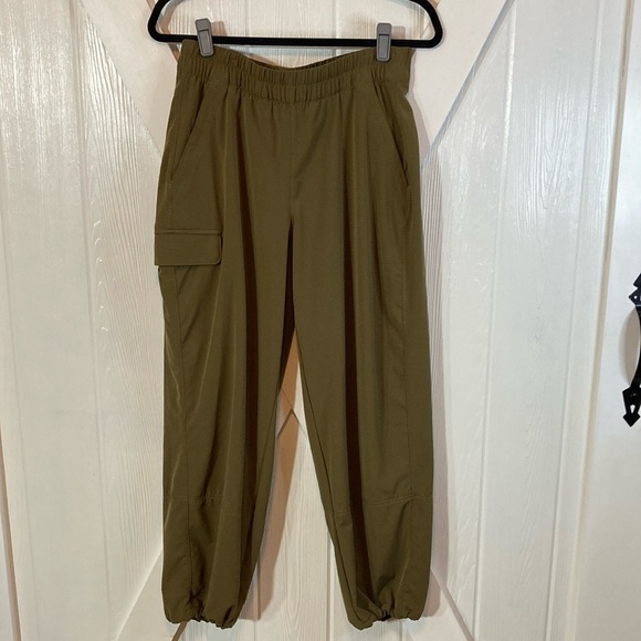 Athleta Olive Green Track Pants - Picture 1 of 10